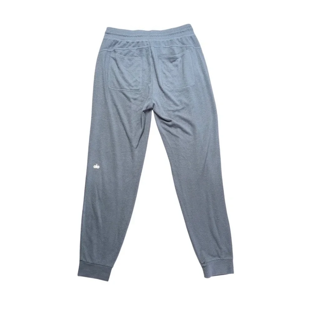 Alo Yoga Soho Sweatshirt Jogger Set Women Medium Blue Grey Good Lounge